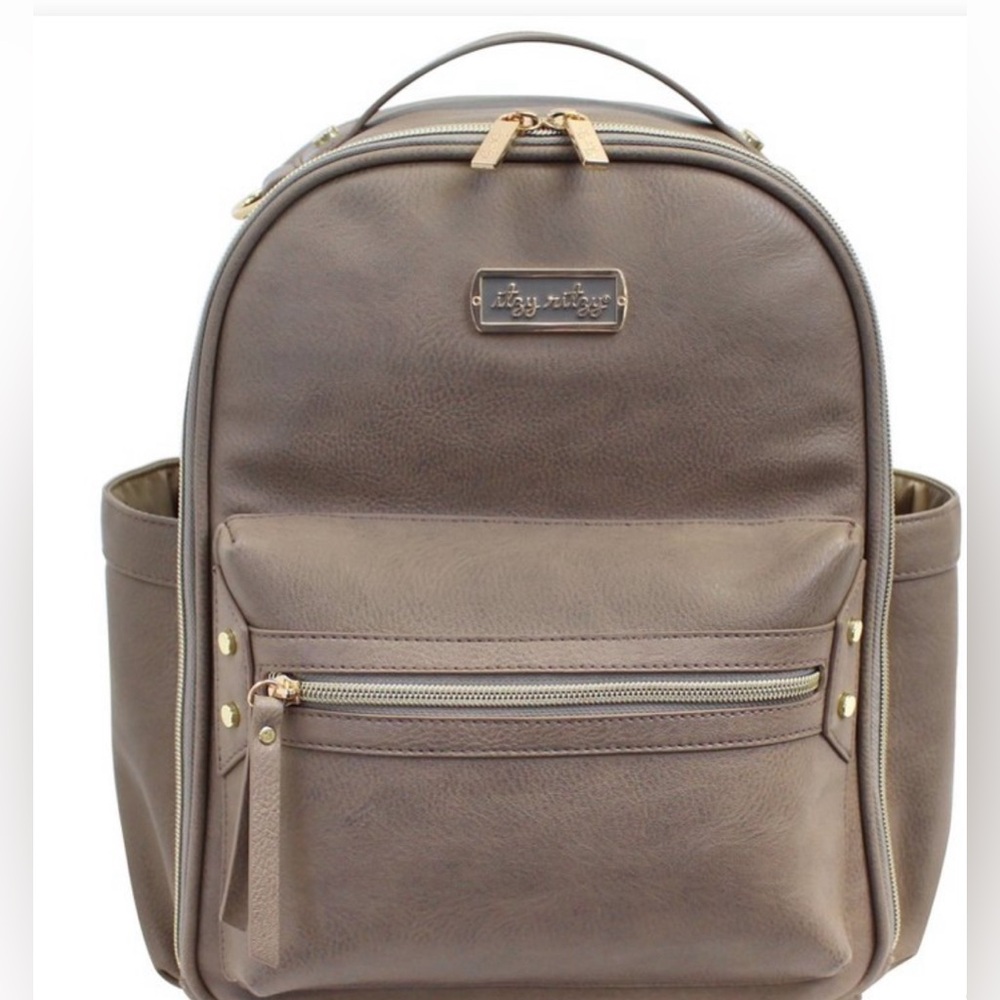 Itzy Ritzy Mini Backpack Diaper Bag Taupe NWT